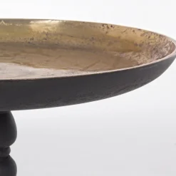 Viadurini Living Klassische Couchtische-Runder Tisch aus plattiertem und antikem Vintage-Aluminium Homemotion - Smemo