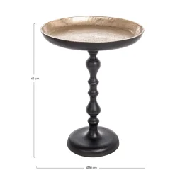 Viadurini Living Klassische Couchtische-Runder Tisch aus plattiertem und antikem Vintage-Aluminium Homemotion - Smemo