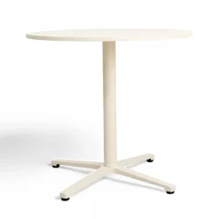 Viadurini in the Garden Gartentische Aus Aluminium-Runder Tisch für draußen Durchmesser 75 cm in Beige Aluminium - Brisea