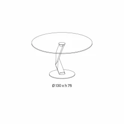 Viadurini Living Esstische Nach Mass|Runde Tische-Runder Tisch in modernem Design aus extra klarem Glas made in Italy - Akka