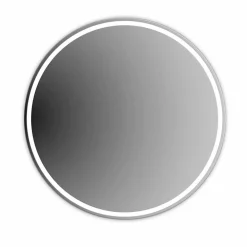 Viadurini Bathroom Badspiegel-Runder, von hinten beleuchteter Badezimmerspiegel mit Sandstrahlung Made in Italy - Ranio