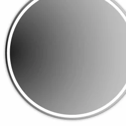 Viadurini Bathroom Badspiegel-Runder, von hinten beleuchteter Badezimmerspiegel mit Sandstrahlung Made in Italy - Ranio