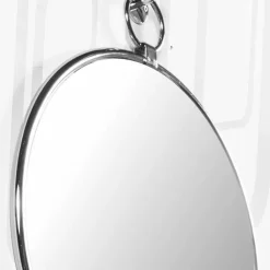 Viadurini Bathroom Badspiegel-Runder Wand-Badezimmerspiegel aus verchromtem Ottome mit gealterter Rückseite - June