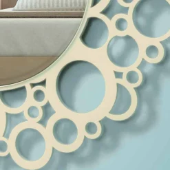 Viadurini Decor Wandspiegel-Runder Wandspiegel aus braunem Holz von modernem Design mit Rahmen - Bombo