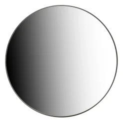 Viadurini Living Wandspiegel-Runder Wandspiegel aus MDF mit schwarzem Metallrahmen - Maori