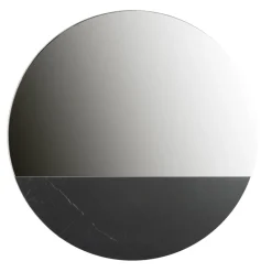 Viadurini Living Wandspiegel-Runder Wandspiegel aus MDF und Glas mit Marmoreinsatz - Rudy