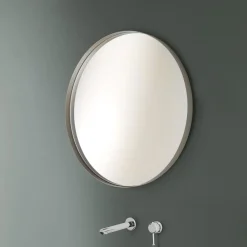 Viadurini Bathroom Wandspiegel-Runder Wandspiegel mit Bronze-, Schwarz-, Platin- oder Kupferrahmen - Renga