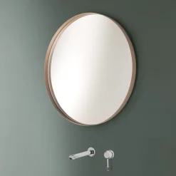 Viadurini Bathroom Wandspiegel-Runder Wandspiegel mit Bronze-, Schwarz-, Platin- oder Kupferrahmen - Renga