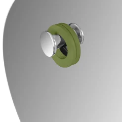 Viadurini Bathroom Wandspiegel-Runder Wandspiegel mit farbigem Teakholzring Made in Italy - Odile