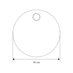 Viadurini Bathroom Wandspiegel-Runder Wandspiegel mit farbigem Teakholzring Made in Italy - Odile