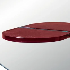 Viadurini Living Wandspiegel-Runder Wandspiegel mit farbigem Glasregal Made in Italy - Eliza