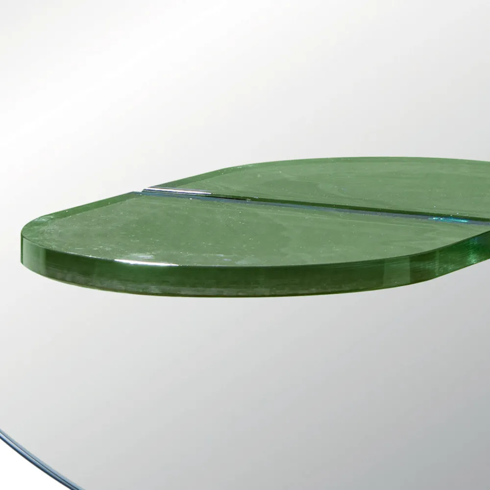 Viadurini Living Wandspiegel-Runder Wandspiegel mit farbigem Glasregal Made in Italy - Eliza