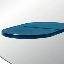 Viadurini Living Wandspiegel-Runder Wandspiegel mit farbigem Glasregal Made in Italy - Eliza