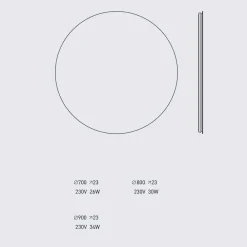 Viadurini Bathroom Badspiegel-Runder Wandspiegel mit Hintergrundbeleuchtung und LED Made in Italy - Ronda