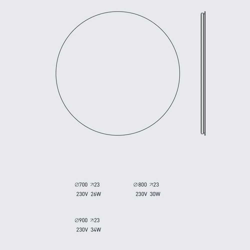 Viadurini Bathroom Badspiegel-Runder Wandspiegel mit Hintergrundbeleuchtung und LED Made in Italy - Ronda