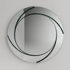 Viadurini Living Wandspiegel-Runder Wandspiegel mit Holzstruktur Made in Italy - Navona