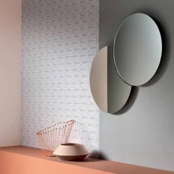 Viadurini Living Wandspiegel-Runder Wandspiegel mit Satellit, der sich um volle 360 ° schwenkt Made in Italy - Shaki