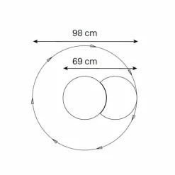 Viadurini Living Wandspiegel-Runder Wandspiegel mit Satellit, der sich um volle 360 ° schwenkt Made in Italy - Shaki