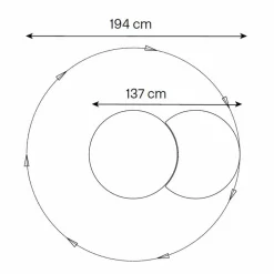 Viadurini Living Wandspiegel-Runder Wandspiegel mit Satellit, der sich um volle 360 ° schwenkt Made in Italy - Shaki