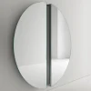 Viadurini Living Wandspiegel-Runder Wandspiegel mit zentralem V-Schnitt, der die Paneele trennt - Spirit