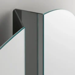 Viadurini Living Wandspiegel-Runder Wandspiegel mit zentralem V-Schnitt, der die Paneele trennt - Spirit