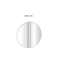 Viadurini Living Wandspiegel-Runder Wandspiegel mit zentralem V-Schnitt, der die Paneele trennt - Spirit