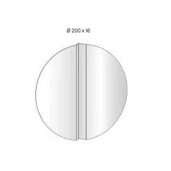 Viadurini Living Wandspiegel-Runder Wandspiegel mit zentralem V-Schnitt, der die Paneele trennt - Spirit