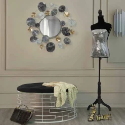 Viadurini Living Sitzsäcke|Sitzsäcke-Runder weicher Pouf in modernem Design aus Samt, Eisen und MDF - Saxon