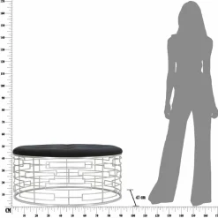 Viadurini Living Sitzsäcke|Sitzsäcke-Runder weicher Pouf in modernem Design aus Samt, Eisen und MDF - Saxon