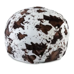 Viadurini Living Sitzsäcke|Sitzsäcke-Runder Wohnzimmer-Pouf mit Samtbezug und Seitentasche - Moranna