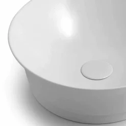 Viadurini Bathroom Keramikwaschbecken-Rundes Arbeitsplatten-Design-Waschbecken aus Keramik Made in Italy - Zarro