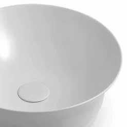 Viadurini Bathroom Keramikwaschbecken-Rundes Arbeitsplatten-Design-Waschbecken aus Keramik Made in Italy - Zarro