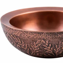 Viadurini Bathroom Kupferwaschbecken-Rundes Aufsatzbecken aus Kupfer, Muros