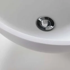 Viadurini Bathroom Harzwaschbecken-Rundes Aufsatzwaschbecken in Resin Optic White Finish - Circle