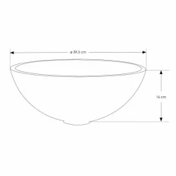 Viadurini Bathroom Harzwaschbecken-Rundes Aufsatzwaschbecken in Resin Optic White Finish - Circle