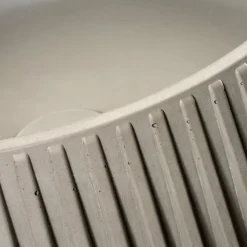 Viadurini Bathroom Beton Waschbecken-Rundes Aufsatzwaschbecken aus Zement und Harz – Ibisco