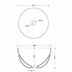 Viadurini Bathroom Farbige Waschbecken-Rundes Aufsatzwaschbecken aus weißer oder farbiger Keramik Star Round50