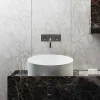 Viadurini Bathroom Design Waschbecken Aus Solid Surface-Rundes Aufsatzwaschbecken in Italien hergestellt, Dubino