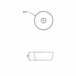 Viadurini Bathroom Design Waschbecken Aus Solid Surface-Rundes Aufsatzwaschbecken Dalmine,mit modernem Design, made in Italy