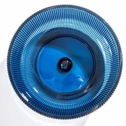 Viadurini Bathroom Waschbecken Glas-Rundes Aufsatzwaschbecken aus venezianischem Plissè-Glas, hergestellt in Italien – Zirkon