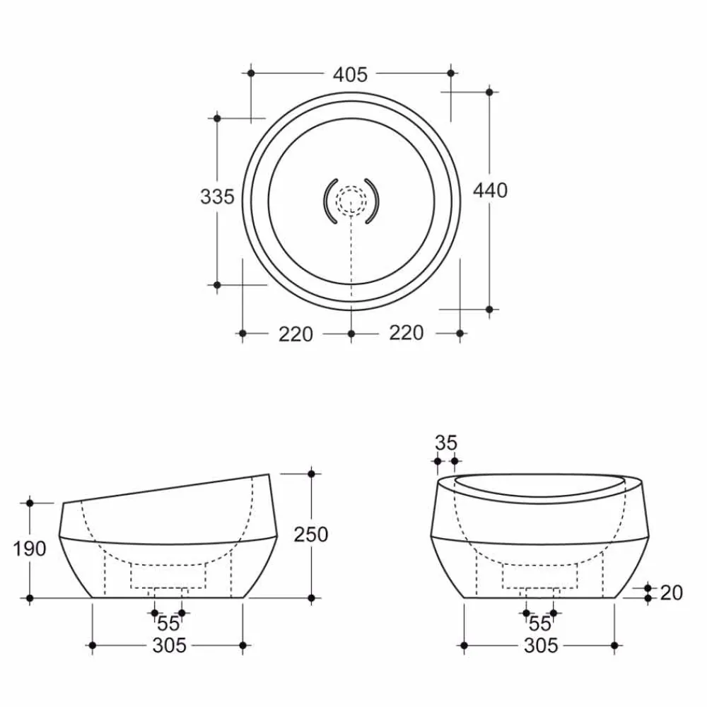 Viadurini Bathroom Farbige Waschbecken-Rundes Aufsatzwaschbecken, Keramik, Kaiman, Design made in Italy Elisa
