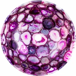 Viadurini Bathroom Steinwaschbecken-Rundes Aufsatzwaschbecken aus Achatstein - Buffalo