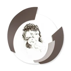 Viadurini Decor Religiöse Bilder-Rundes, mit Laser gefertigtes Bild der Familie Made in Italy - Margherita