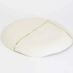 Viadurini Kitchen Deko Artikel Und Wohnaccessoires-Rundes Valet-Tablett aus weißem Porzellan und Blattgold - Cicatroro