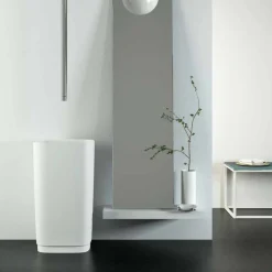 Viadurini Bathroom Design Waschbecken Aus Solid Surface-Rundes Waschbecken freestanding mit modernem Design made in Italy, Lallio