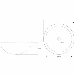 Viadurini Bathroom Steinwaschbecken-Rundes Waschbecken Handarbeit aus weißem Marmor - Leinen