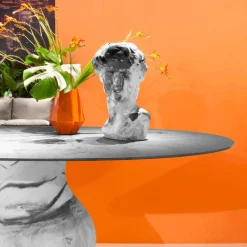 SLIDE Runde Tische-Rundtisch im klassischen Design aus HPL, Durchmesser 140cm - Ottocento