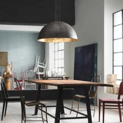 Il Fanale Pendelleuchten Vintage-Rustikale Pendelleuchte aus  Eisen Ø80 cm Galileo von