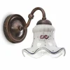 Ferroluce Shabby Chic Wandleuchten-Rustikale Wandlampe aus Keramik Chieti