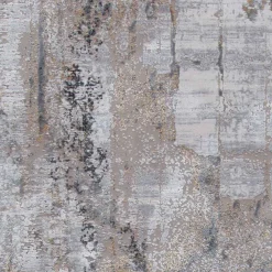 Viadurini Carpets Teppiche-Rutschfester Teppich in Grau-Beige-Viskose und Acrilic mit Zeichnung - Präsident